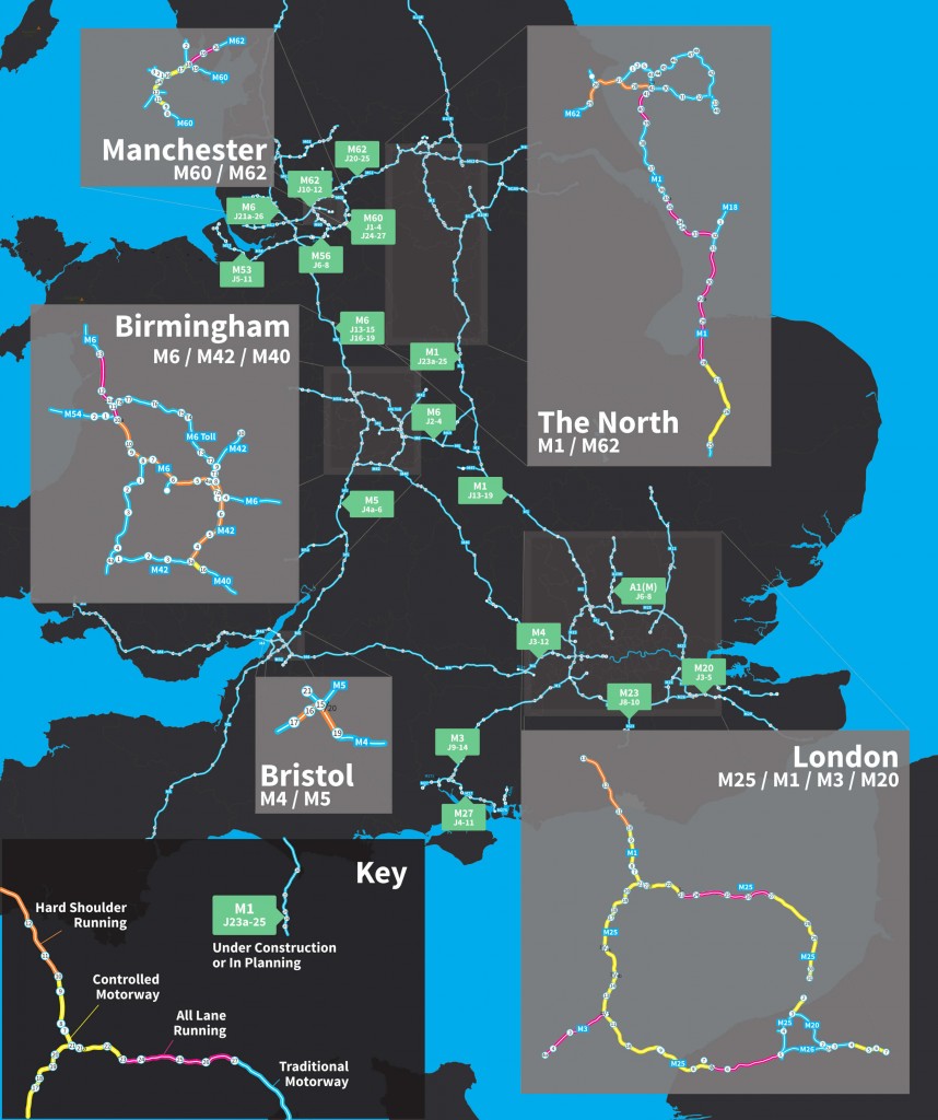 Smart Motorway Map Of The UK