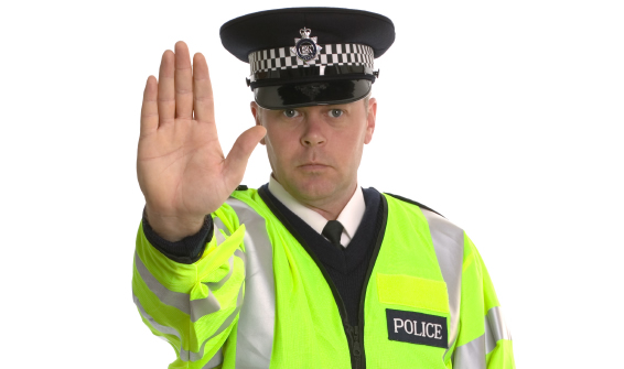 police officer demanding you to stop because you don't have the correct business car insurance