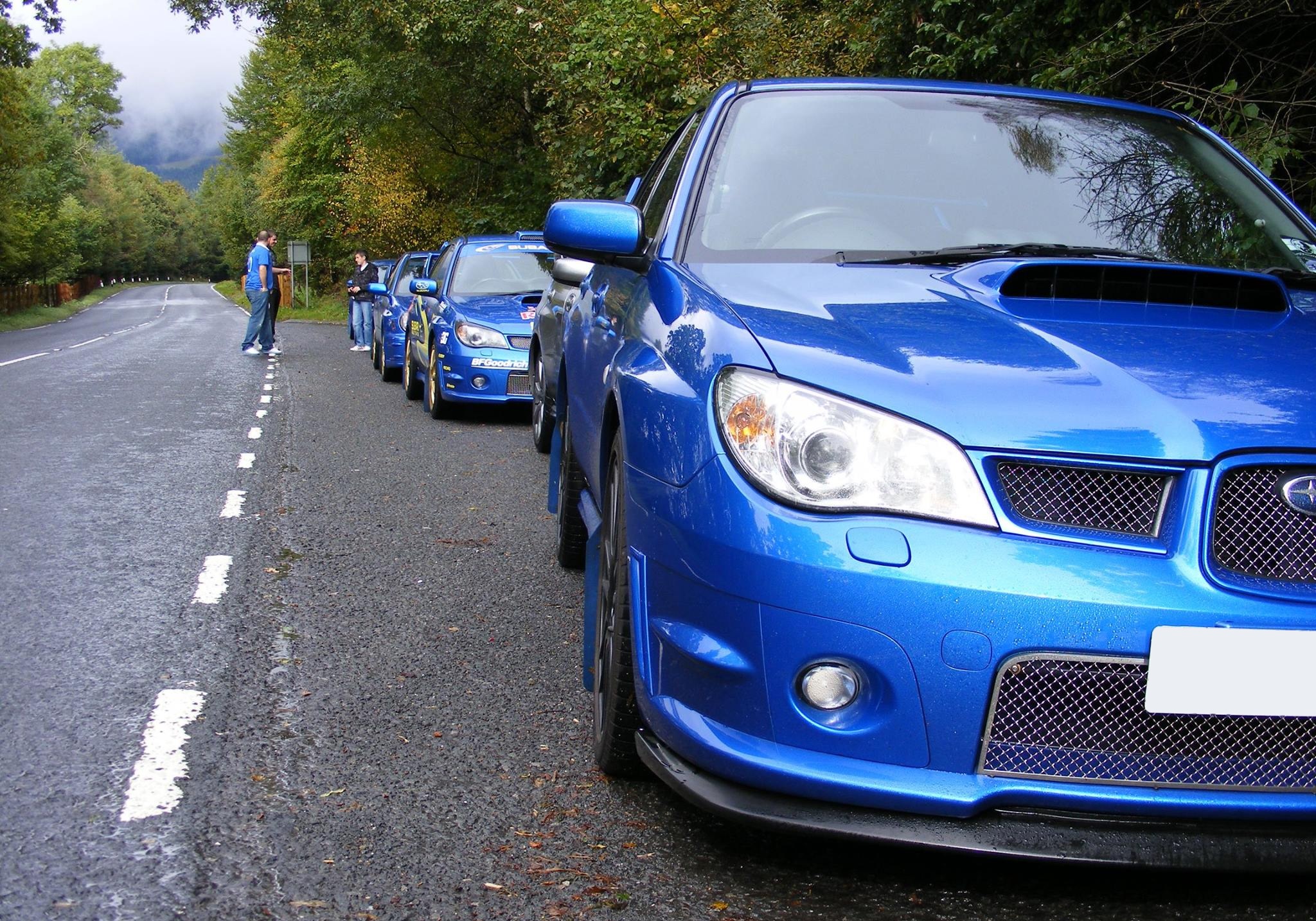 4 Modified Subaru Impreza in a row