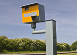 Bright Yellow Speed Camera