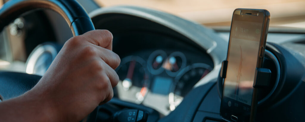 User driving with phone as satnav, is your sat nav legal