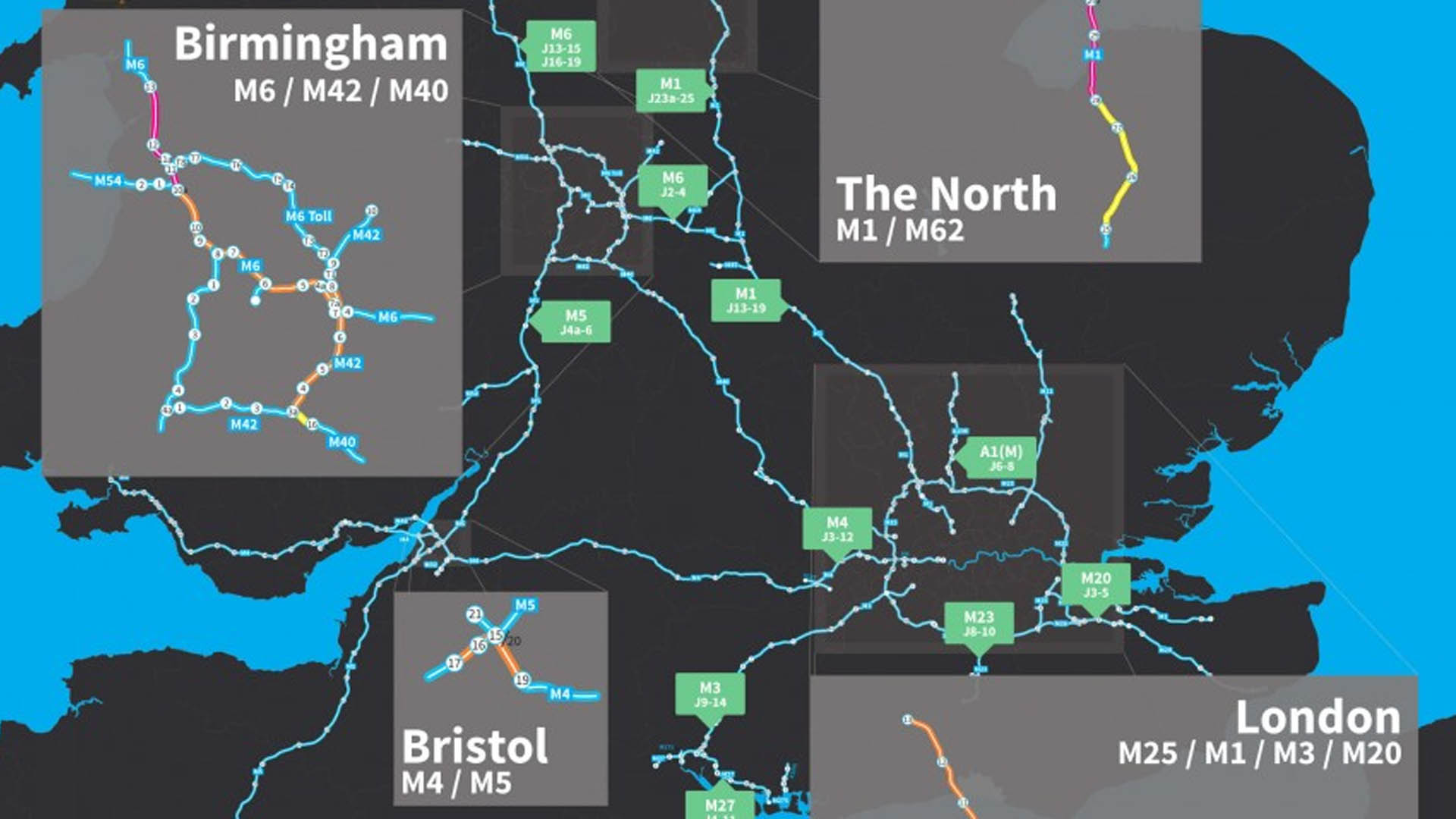 Smart Motorways UK Smart Motorway Map Smart Motorway