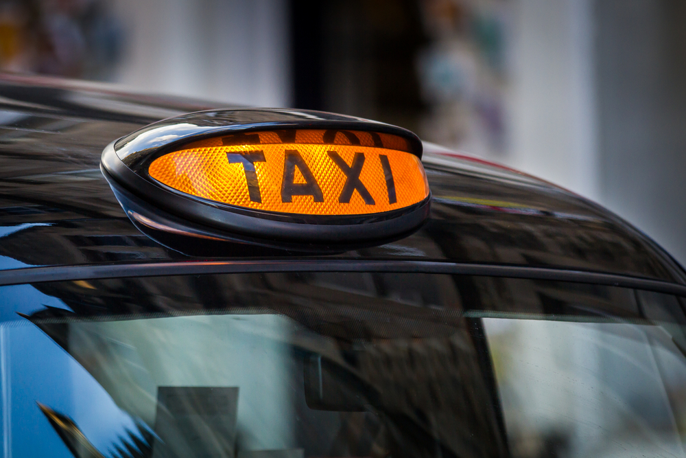 traditional london taxi light covered by decommissioned taxi insurance