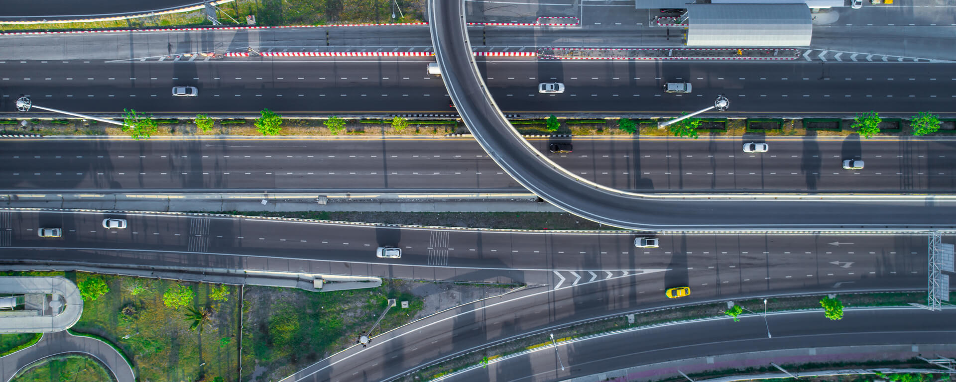 Living in France Header showing a french motorway system,